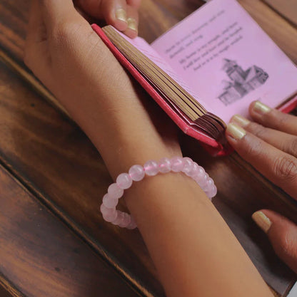 Premium Rose Quartz Bracelet – Self Love, Relationship & Emotional Healing Stone