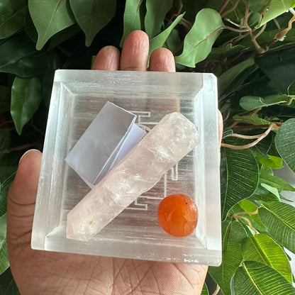 Selenite Charging Tray – Crystal Cleansing & Charging – Reiki Healing Crystal Aura Chakra