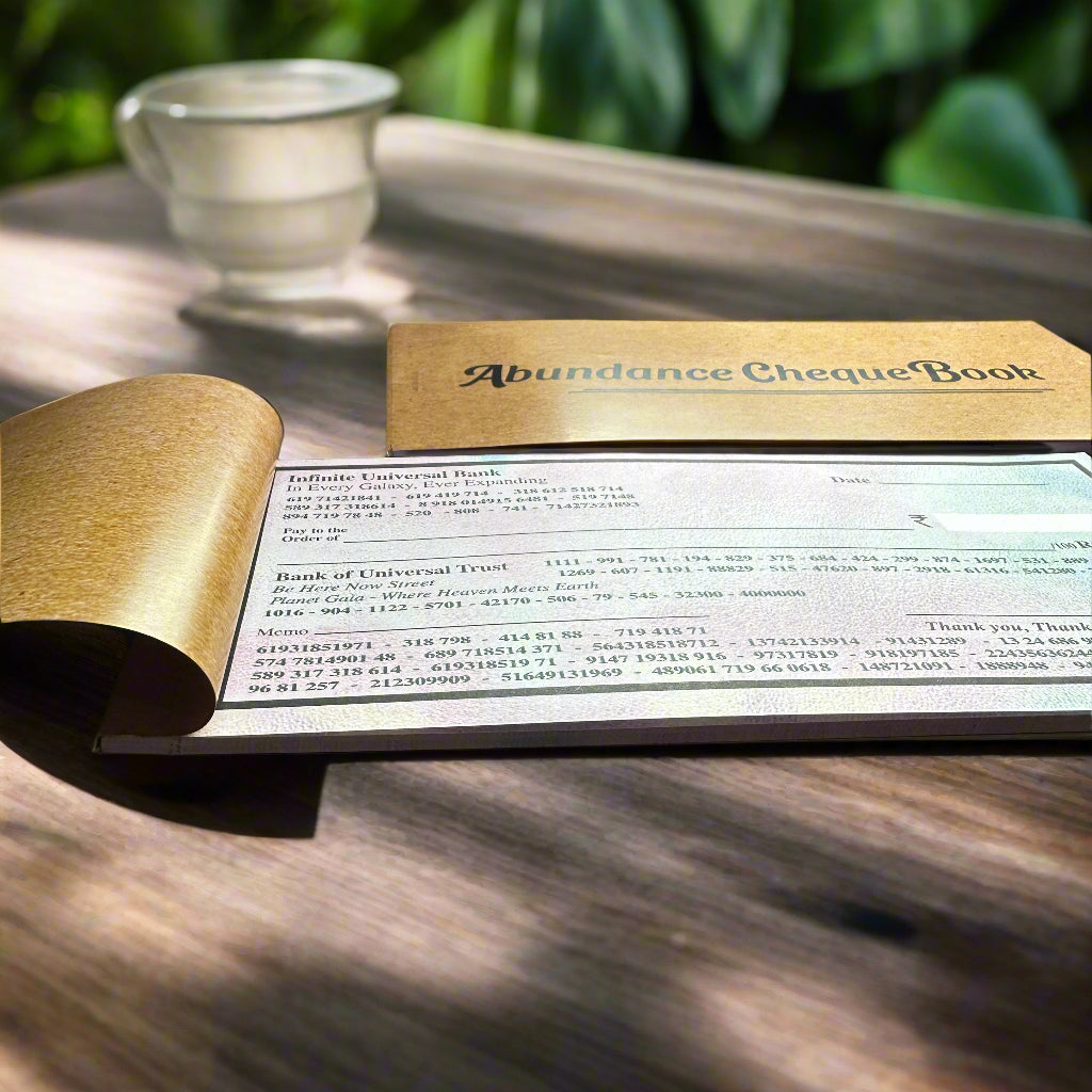 Abundance Cheque Book-Law Of Attraction, Money Manifestation Checks for Vision Board