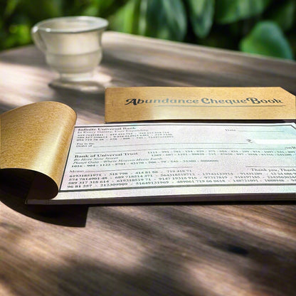 Abundance Cheque Book-Law Of Attraction, Money Manifestation Checks for Vision Board