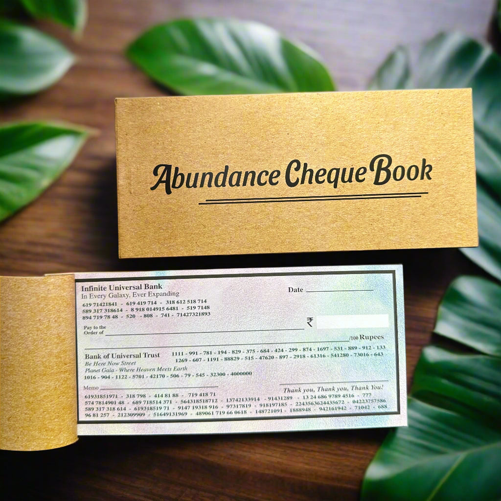 Abundance Cheque Book-Law Of Attraction, Money Manifestation Checks for Vision Board