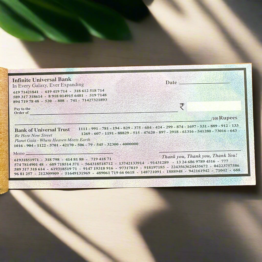 Abundance Cheque Book-Law Of Attraction, Money Manifestation Checks for Vision Board