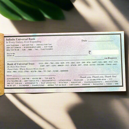 Abundance Cheque Book-Law Of Attraction, Money Manifestation Checks for Vision Board