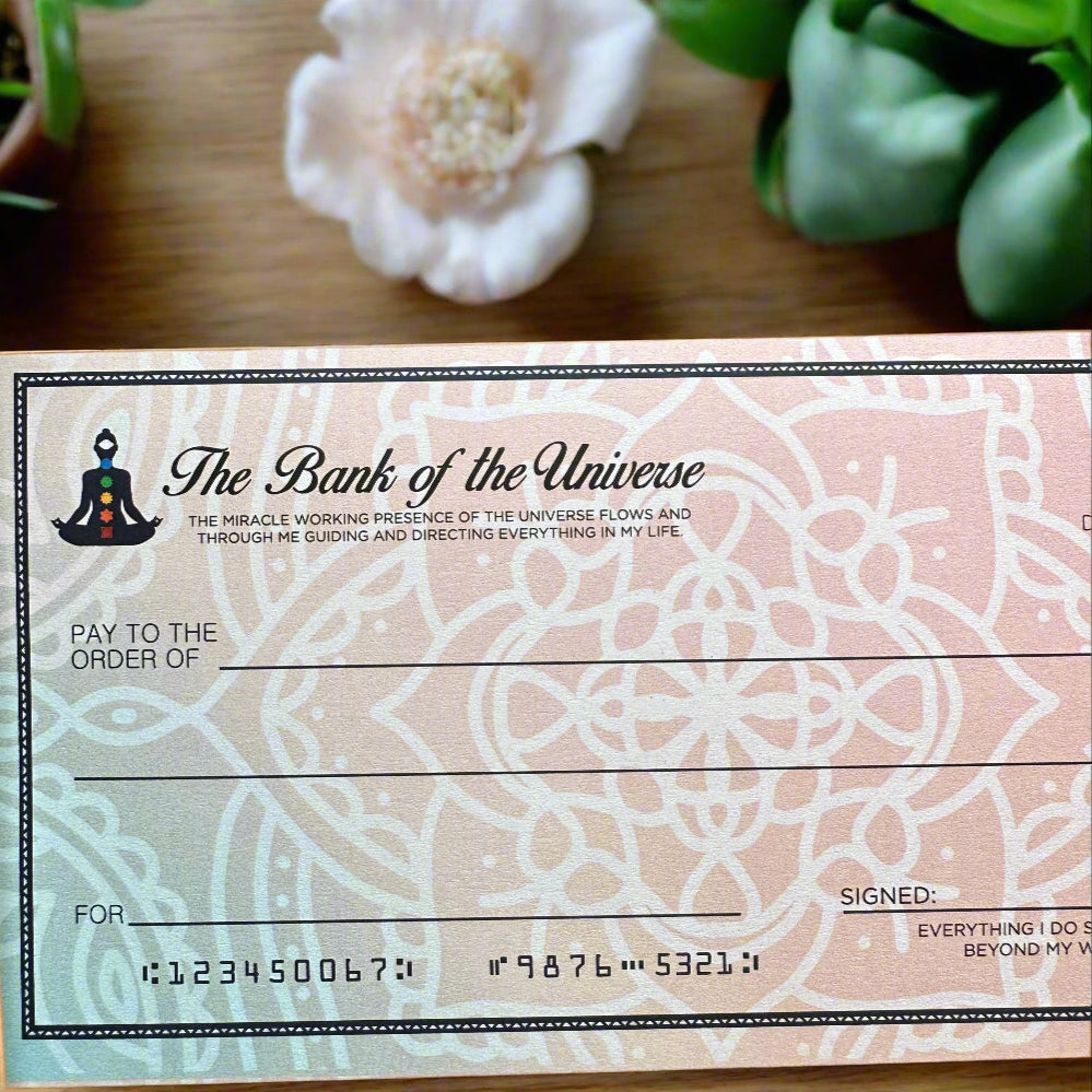 Abundance Cheque Book-Law Of Attraction, Money Manifestation Checks for Vision Board
