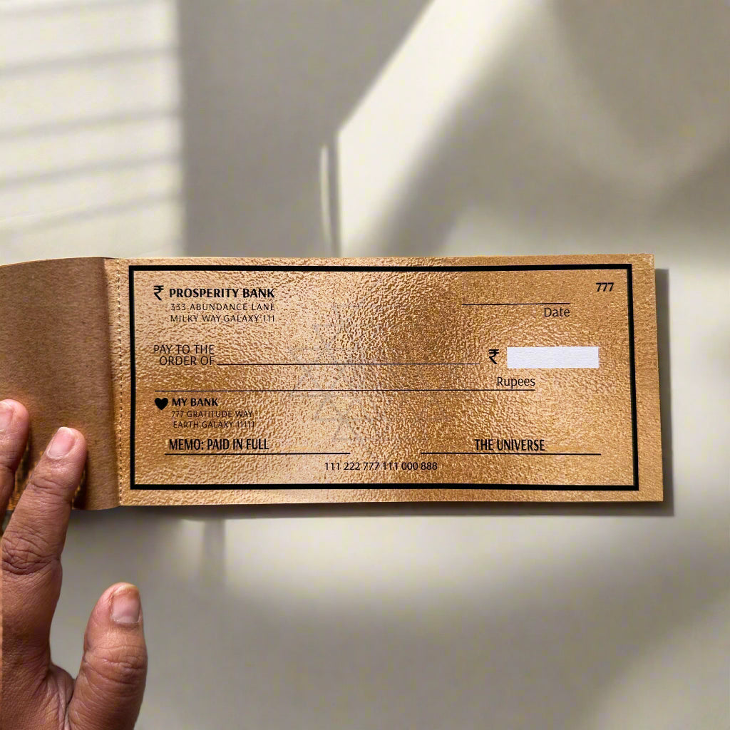 Abundance Cheque Book-Law Of Attraction, Money Manifestation Checks for Vision Board