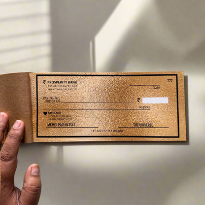 Abundance Cheque Book-Law Of Attraction, Money Manifestation Checks for Vision Board
