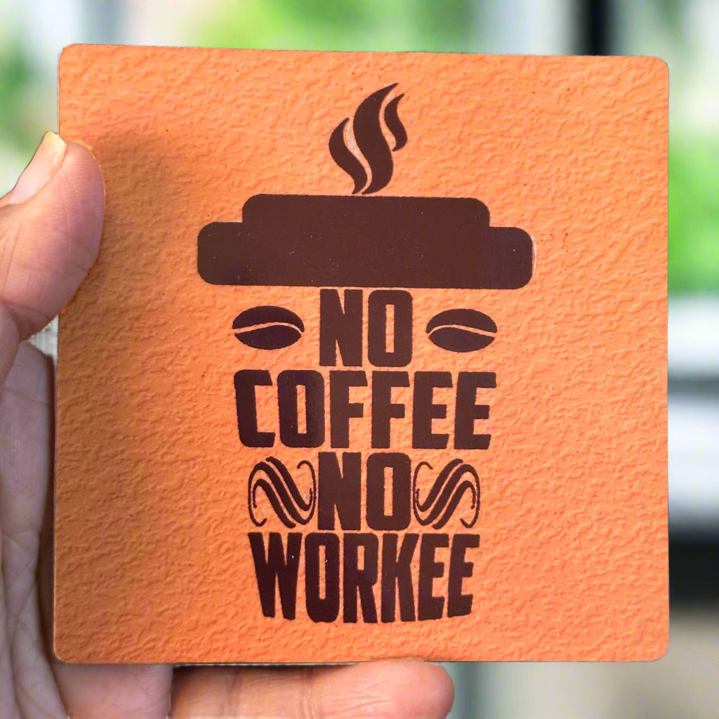Set of 4 Coffee Lover Coasters – Fun & Stylish Drink Coasters for Coffee Enthusiasts