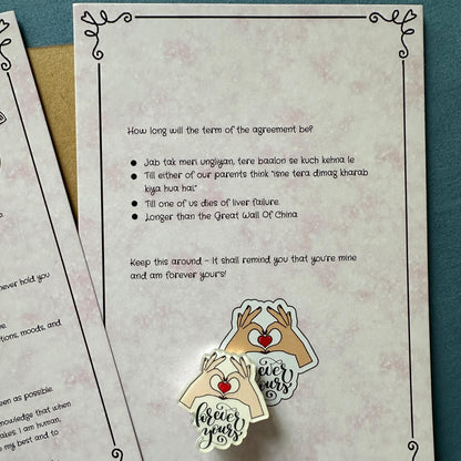 The Longlasting Relationship Agreement – A Fun and Romantic Keepsake for Couples