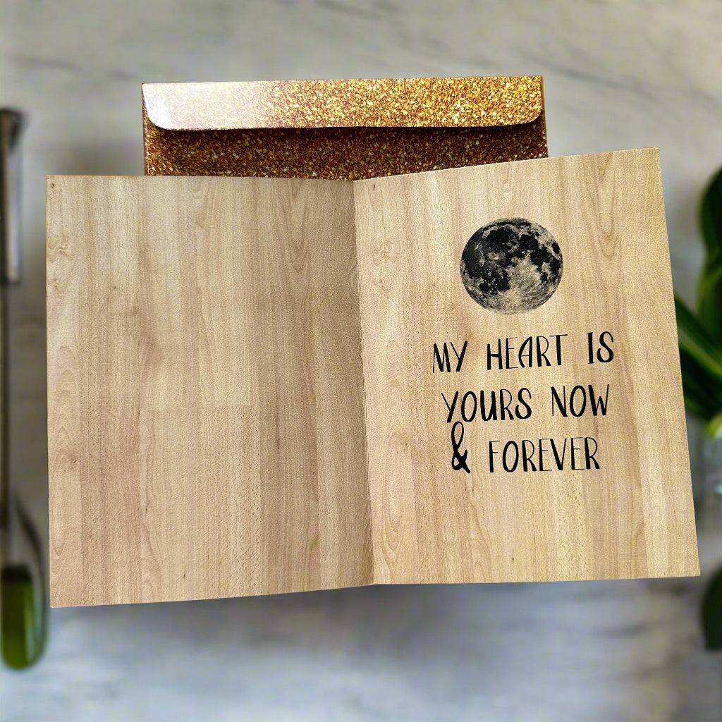 Love You to the Moon and Back - Romantic Greeting Card