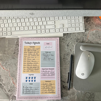 Today's Agenda Notepad: Daily Planner for Productivity & Organization