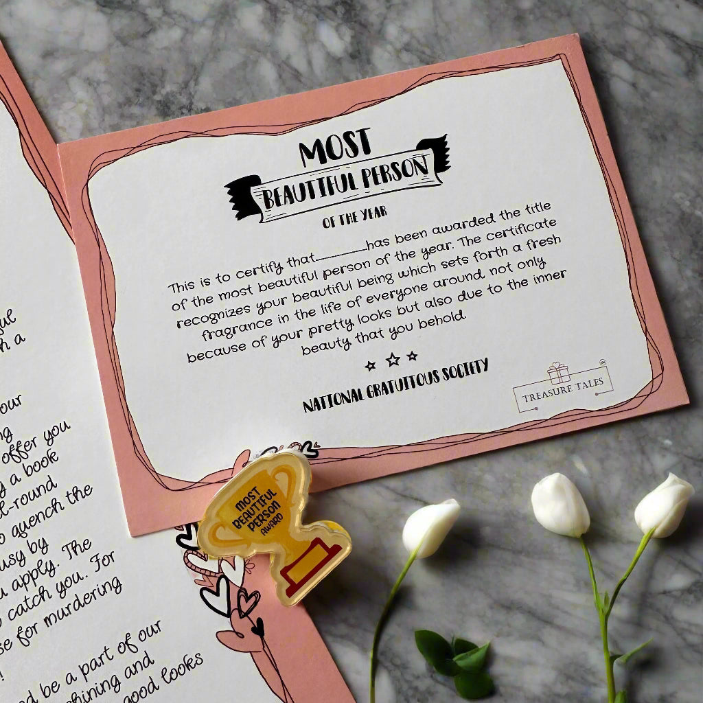 The Most Beautiful Person Award – A Heartwarming & Quirky Gift! 🏆💖