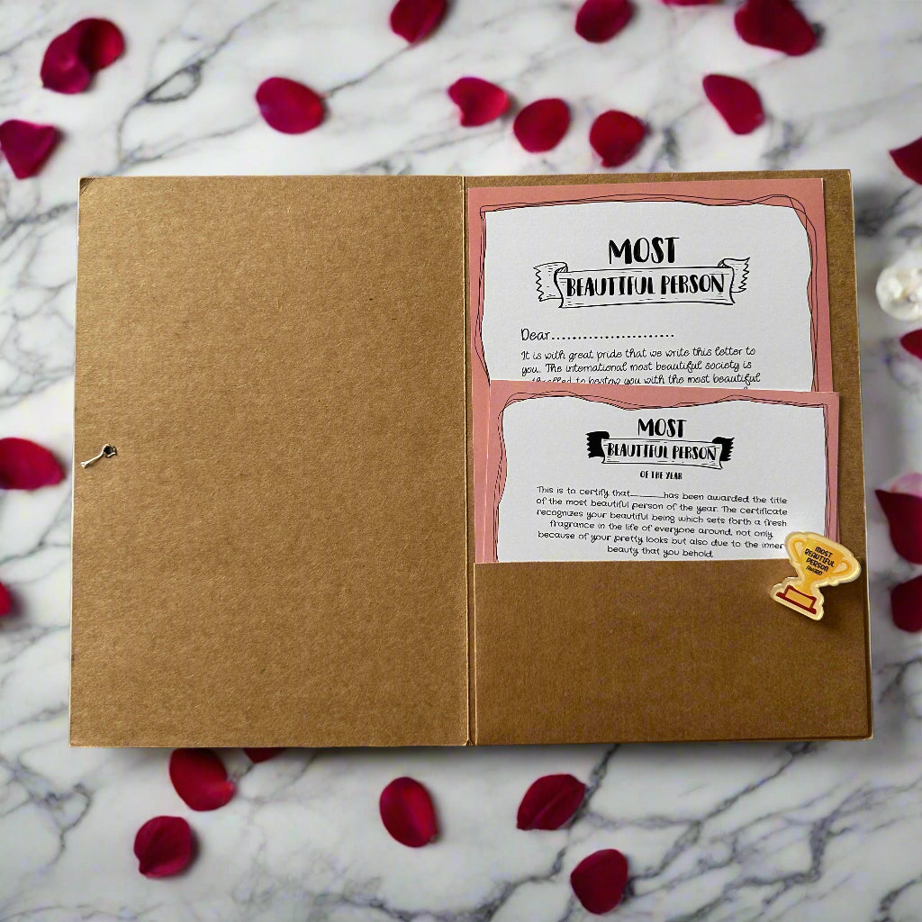 The Most Beautiful Person Award – A Heartwarming & Quirky Gift! 🏆💖