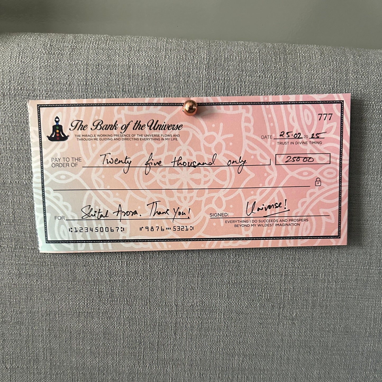 Abundance Cheque Book-Law Of Attraction, Money Manifestation Checks for Vision Board