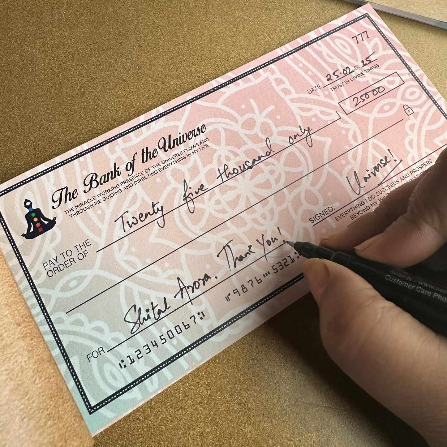Abundance Cheque Book-Law Of Attraction, Money Manifestation Checks for Vision Board
