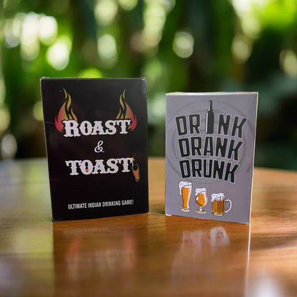 Tipsy Time Drinking Games Set – Drink Drank Drunk & Roast & Toast for Ultimate Party Fun