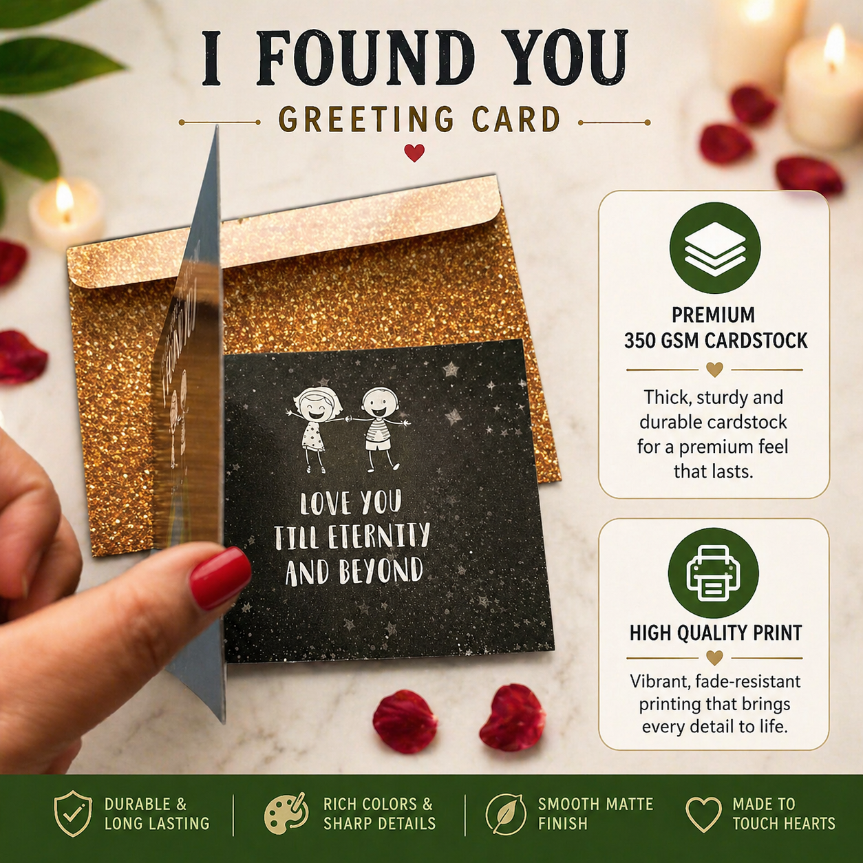 I Found You - Romantic Greeting Card for Special Occasions