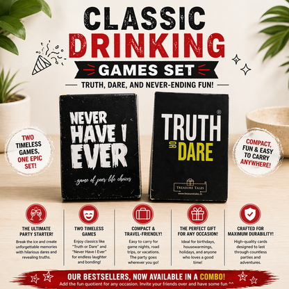 Classic Drinking Games Set - The Ultimate Laughter Riots!