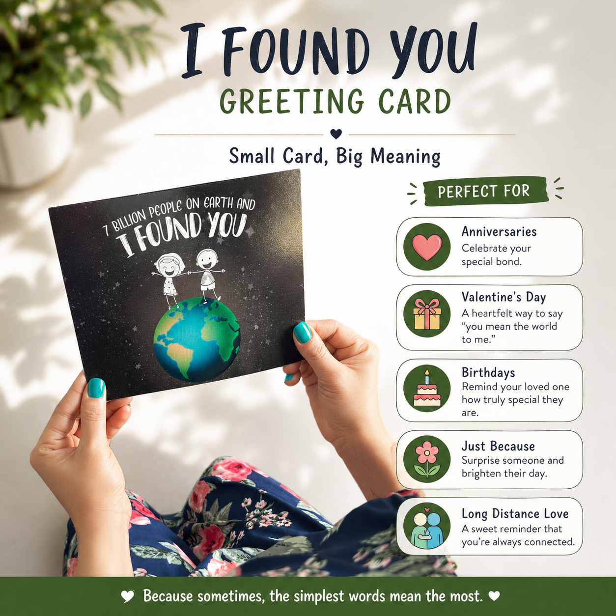 I Found You - Romantic Greeting Card for Special Occasions