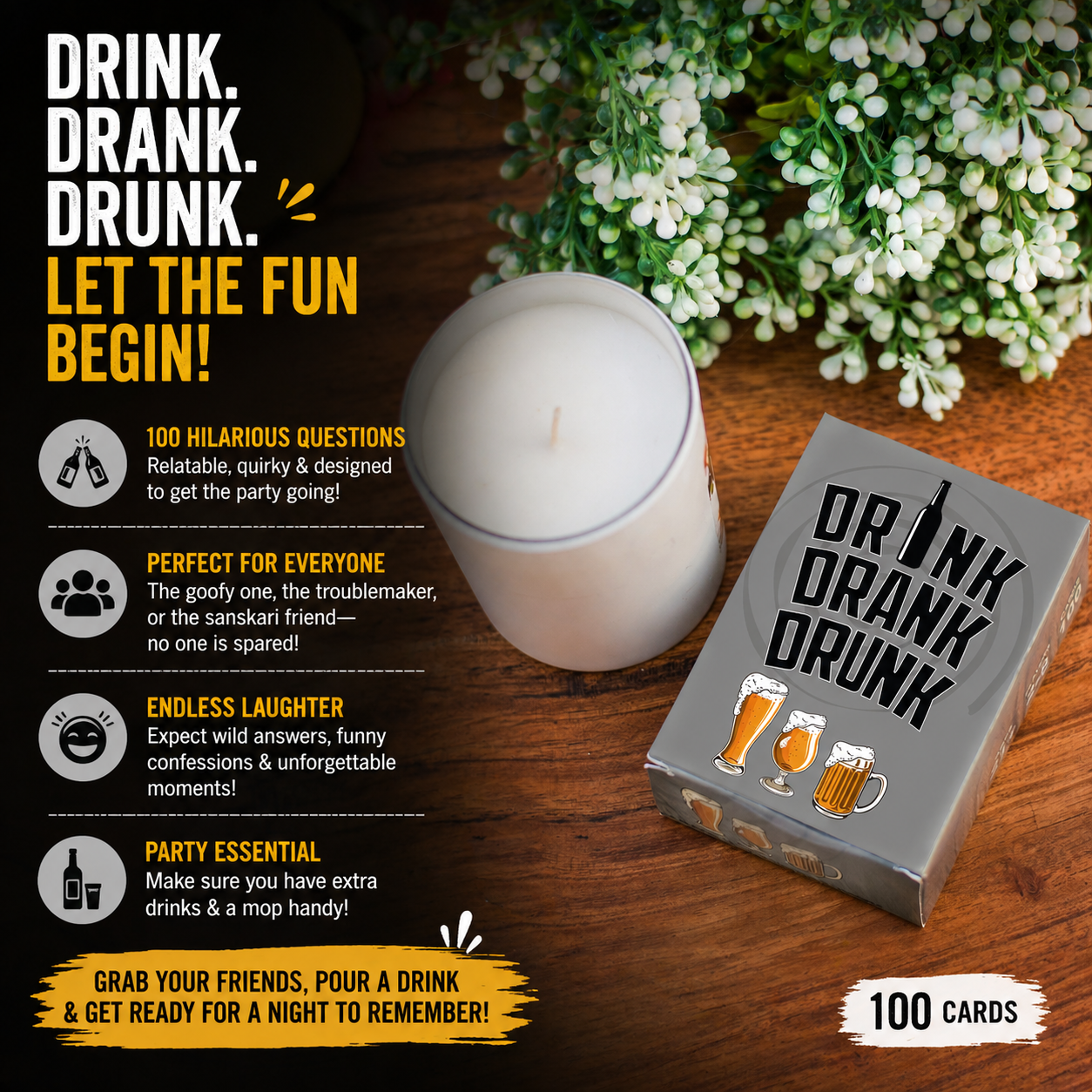 Drink Drank Drunk – Hilarious Party Drinking Game for Ultimate Fun Nights