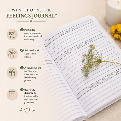 Feelings Journal – Reflect, Heal, and Grow with Mindful Writing