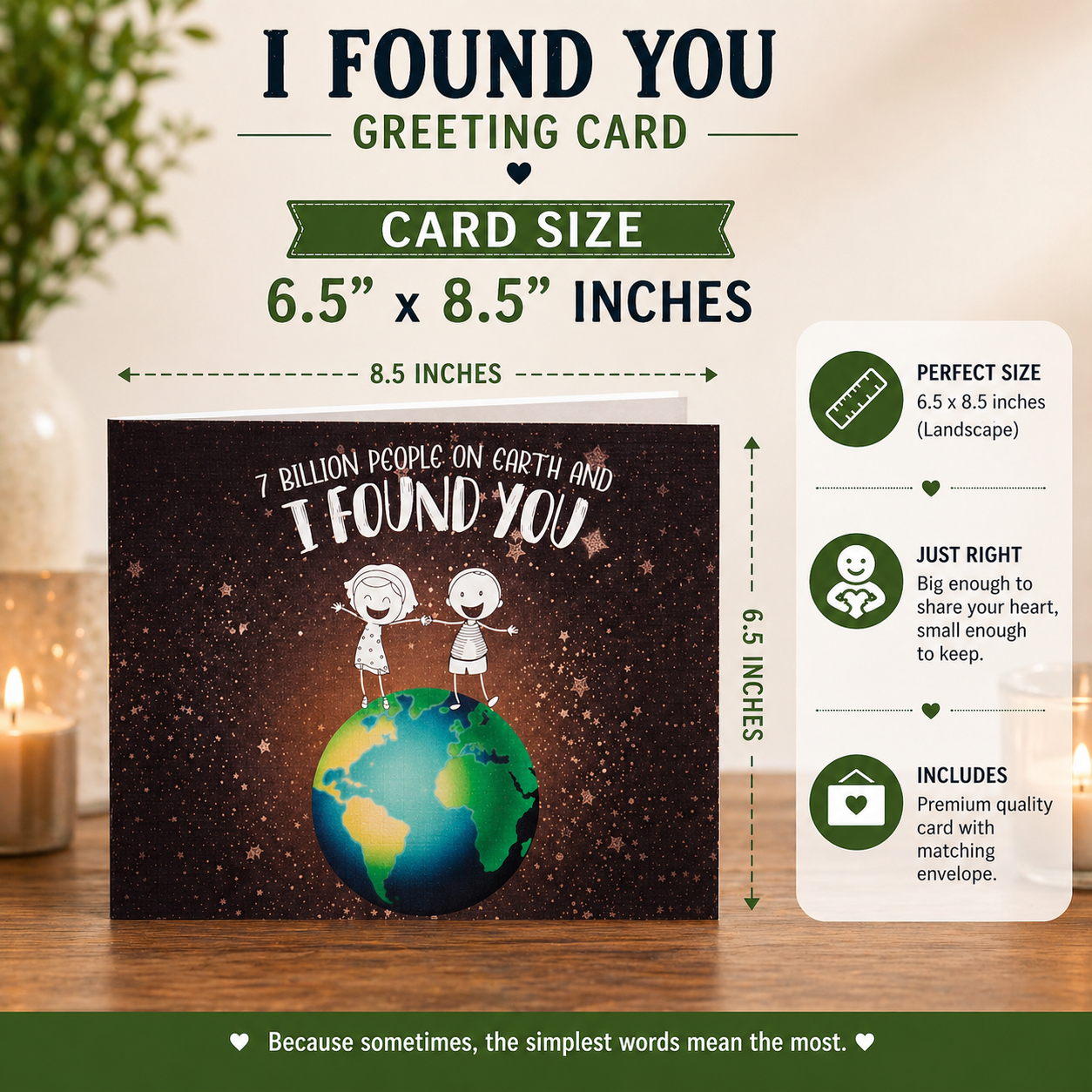 I Found You - Romantic Greeting Card for Special Occasions