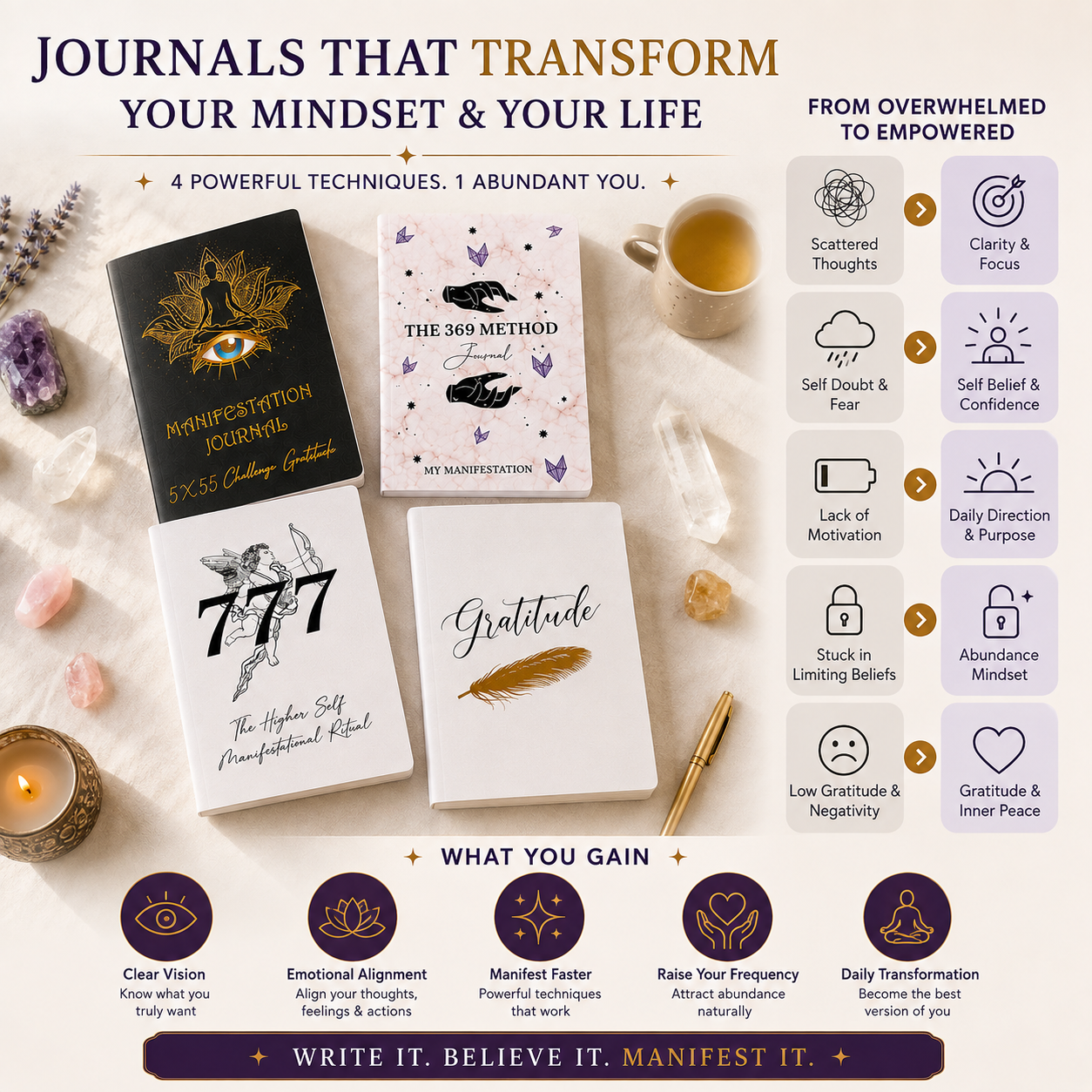 Manifestation Techniques Journal Bundle