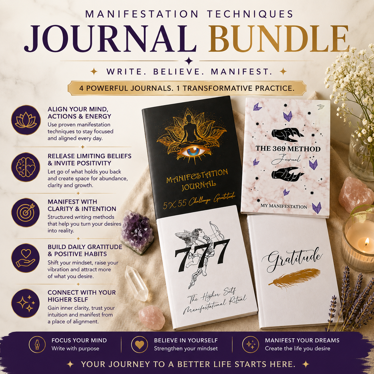 Manifestation Techniques Journal Bundle