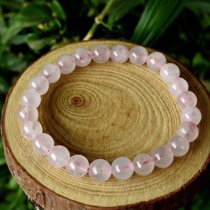 Premium Rose Quartz Bracelet – Self Love, Relationship & Emotional Healing Stone