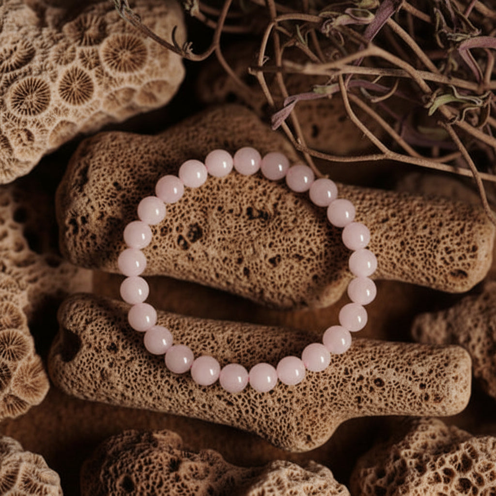 Premium Rose Quartz Bracelet – Self Love, Relationship & Emotional Healing Stone