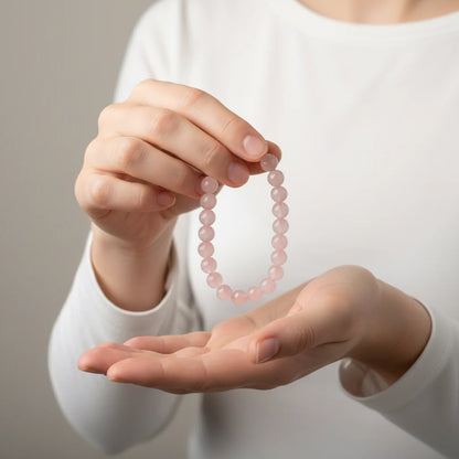 Premium Rose Quartz Bracelet – Self Love, Relationship & Emotional Healing Stone