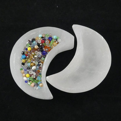 Selenite Moon Charging Bowl – Crystal Charging & Energy Cleansing!