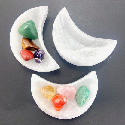 Selenite Moon Charging Bowl – Crystal Charging & Energy Cleansing!