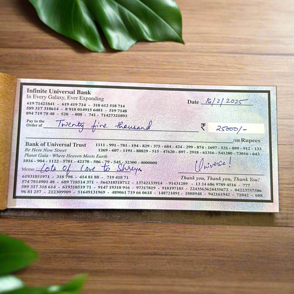 Abundance Cheque Book-Law Of Attraction, Money Manifestation Checks for Vision Board