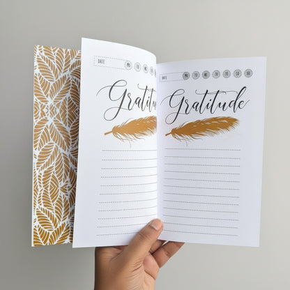 Gratitude Diary (Golden Feather)-For Positivity and Calmness