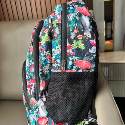 Woodland Forest Print School Backpack – Water-Resistant Lightweight Backpack with 4 Compartments
