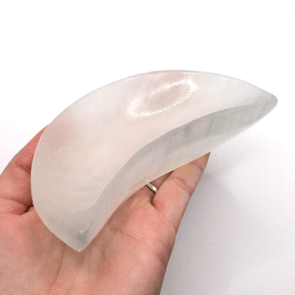 Selenite Moon Charging Bowl – Crystal Charging & Energy Cleansing!