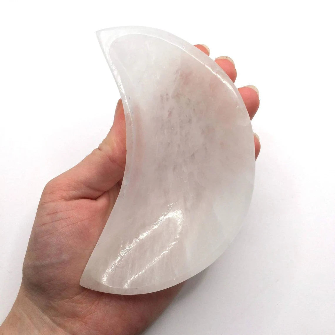 Selenite Moon Charging Bowl – Crystal Charging & Energy Cleansing!