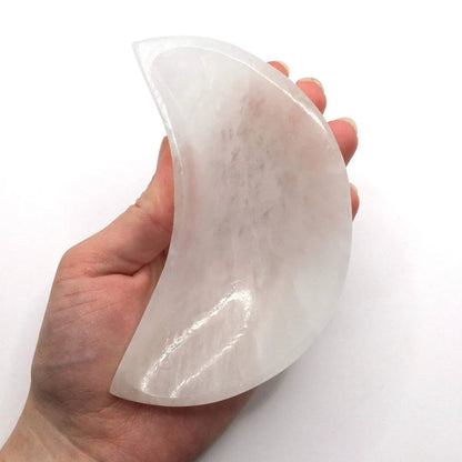 Selenite Moon Charging Bowl – Crystal Charging & Energy Cleansing!