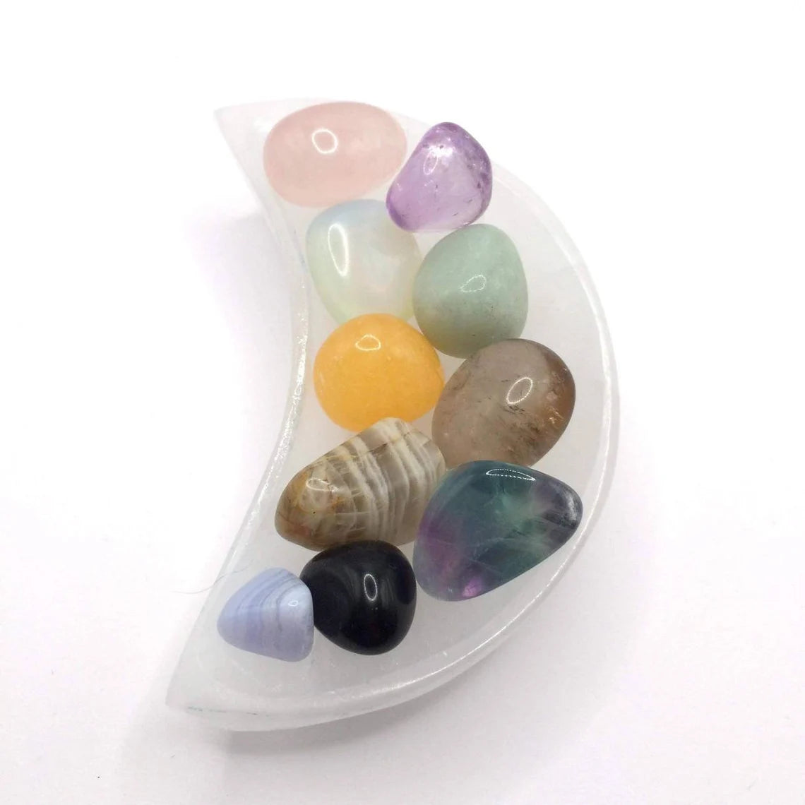 Selenite Moon Charging Bowl – Crystal Charging & Energy Cleansing!