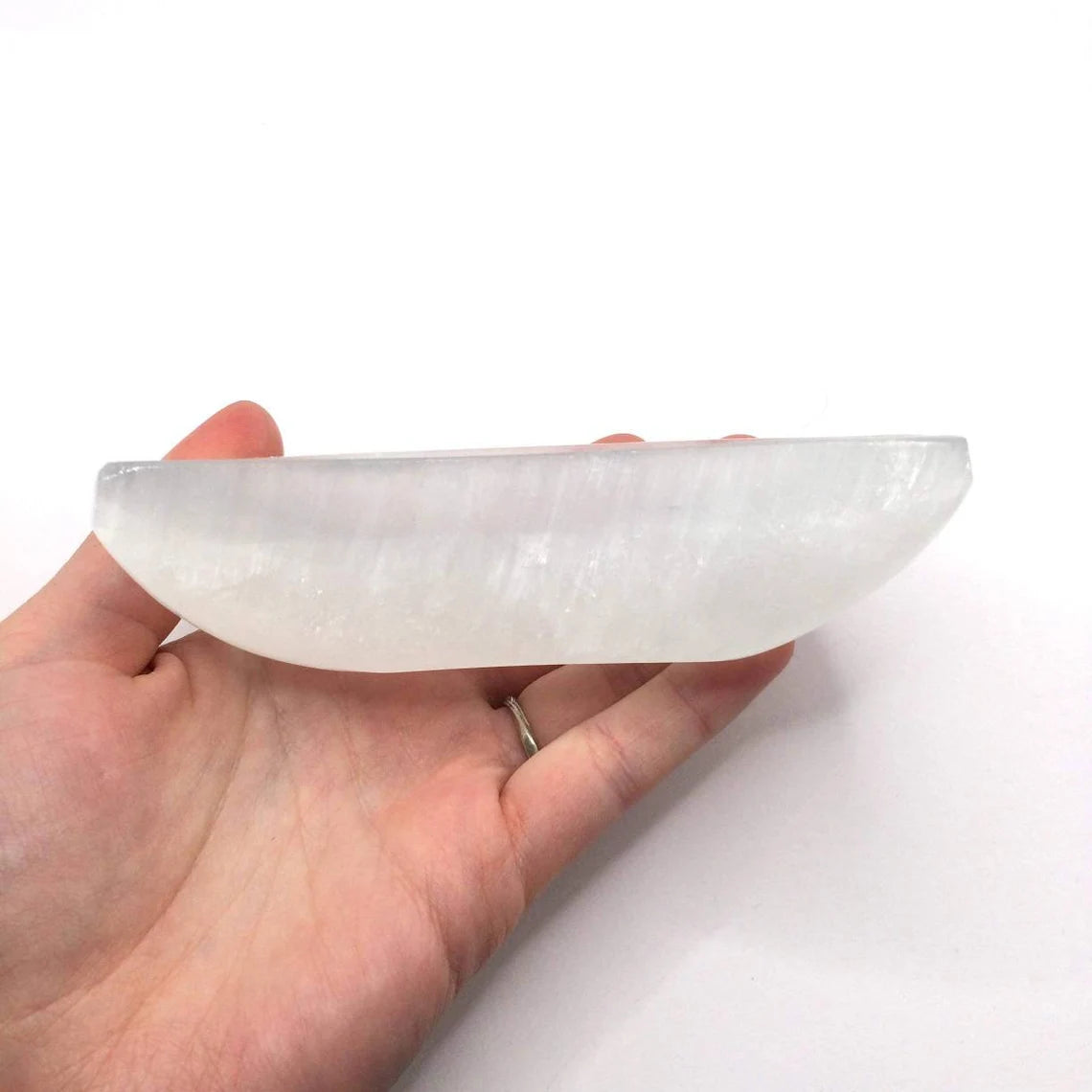 Selenite Moon Charging Bowl – Crystal Charging & Energy Cleansing!
