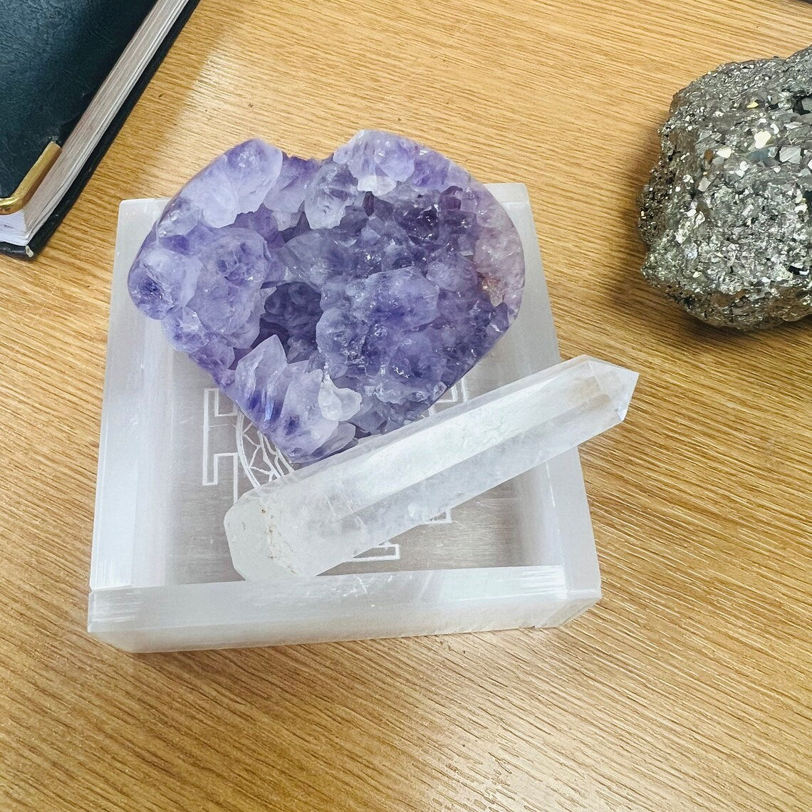 Selenite Charging Tray – Crystal Cleansing & Charging – Reiki Healing Crystal Aura Chakra