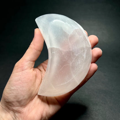 Selenite Moon Charging Bowl – Crystal Charging & Energy Cleansing!