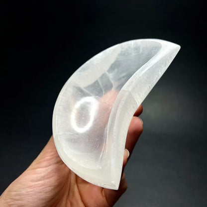 Selenite Moon Charging Bowl – Crystal Charging & Energy Cleansing!