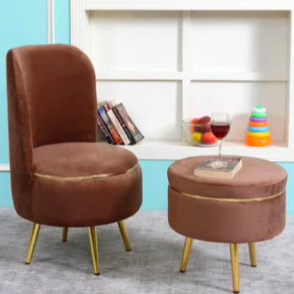Comfort Duo- Luxurious & chic combination of a chair and ottoman!