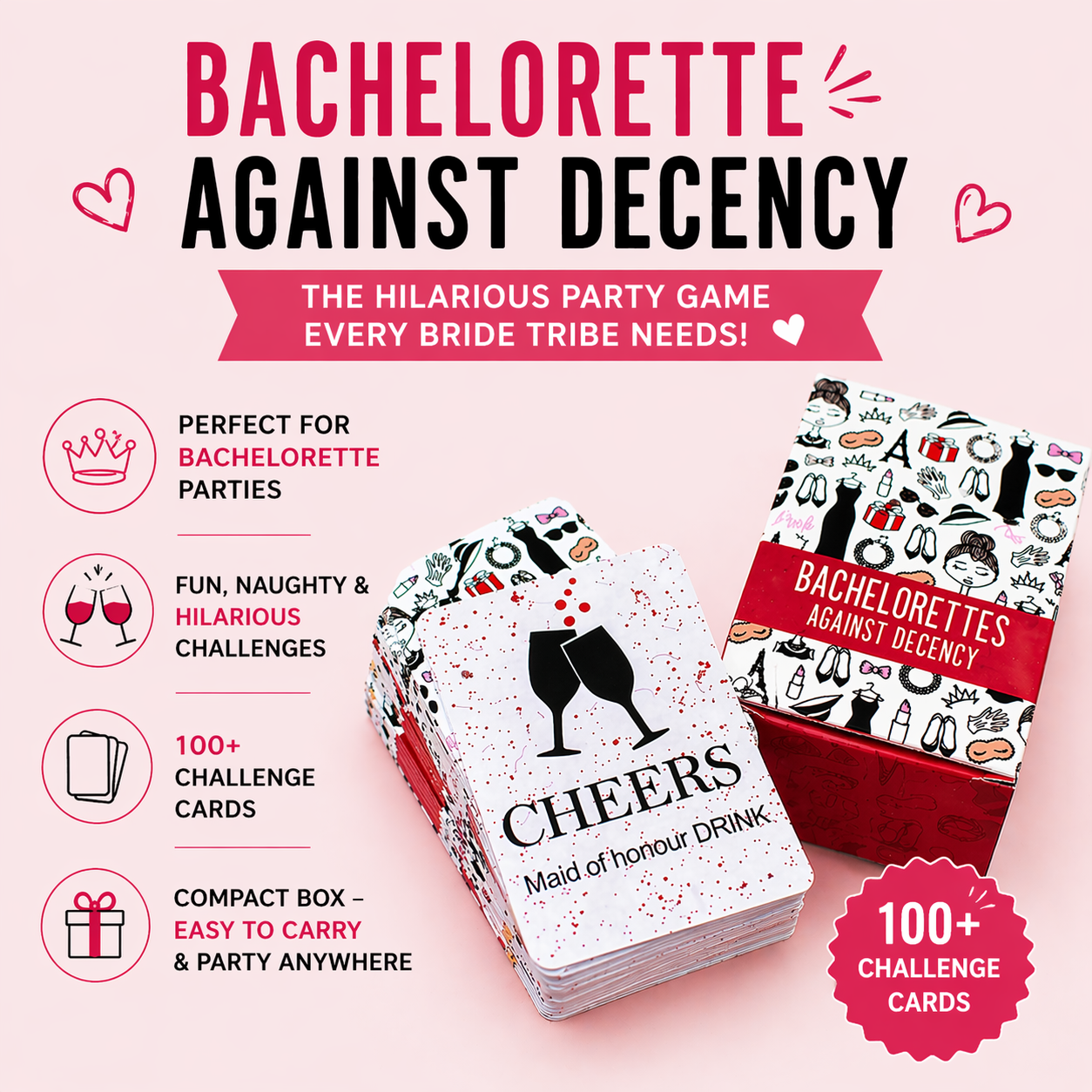 Bachelorette Against Decency - A Wild & Hilarious Bachelorette Party Game!