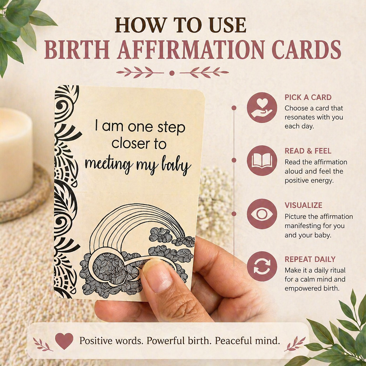 Positive Birth Affirmations- For Our Lovely Mom-To-Be :)