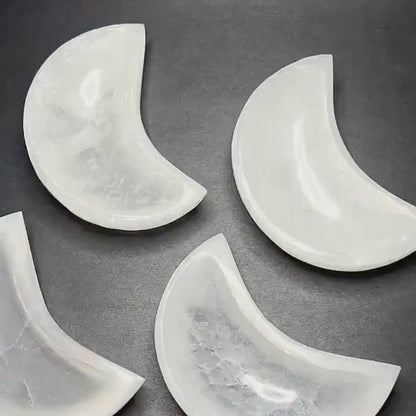 Selenite Moon Charging Bowl – Crystal Charging & Energy Cleansing!