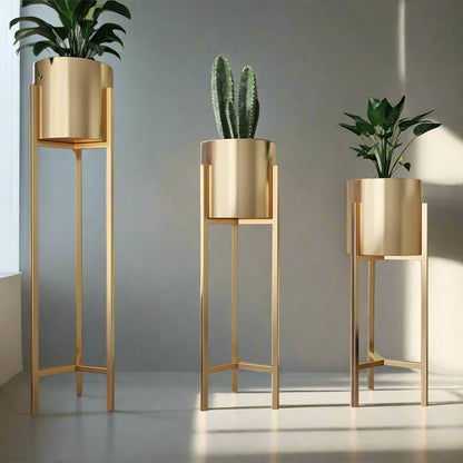 Iron Metal Planters- Set of 3