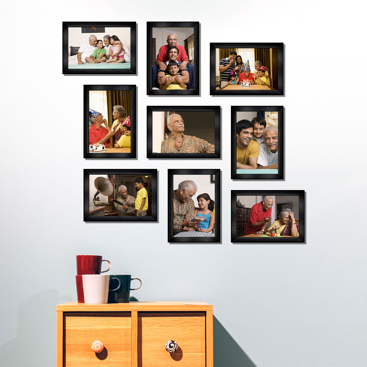 Personalise Wooden Photo Frame - Set of 9 – Vibrance