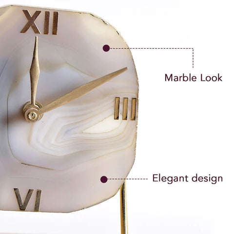 Surreal Molten Crystal Agate Table Clock